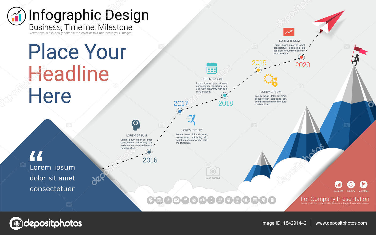 timeline flowchart template
