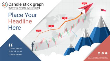 Şamdan ve mali graph grafikleri, Infographic sunu şablonu, küresel ağ bağlantısı ve iş analizi, Forex borsa yatırım ticaret, boğa noktası, yontulmamış nokta.