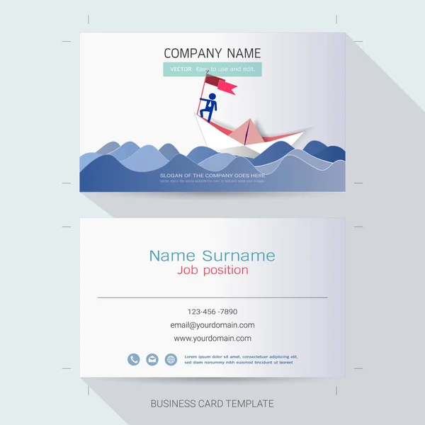 Abstract Name Card Business Card Design Template Style Simple Also — стоковый вектор