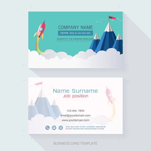 Abstract Name Card Business Card Design Template Style Simple Also — стоковый вектор