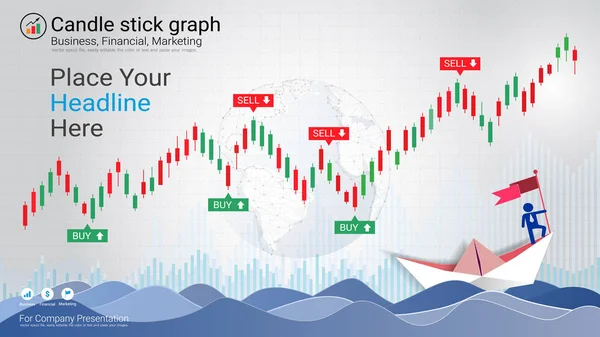 株式市場の外国為替投資取引概念 ローソク足強気のパターンし 弱気が財務グラフ 派生物 または通貨の価格の動きを説明に最適のスタイル — ストックベクタ