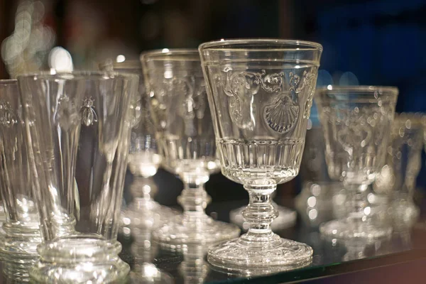 Festive Empty Drinking Glasses Royalty Free Stock Images