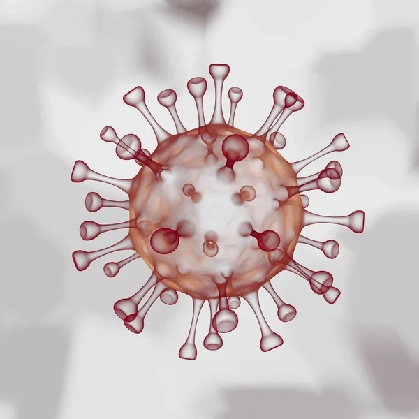 Rood Virus Met Heldere Achtergrond — Stockfoto