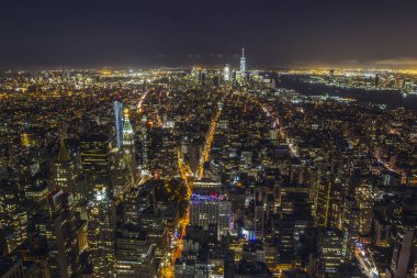 new York'ta gece görünümü