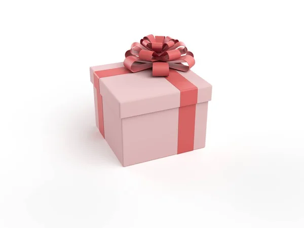 Ροζ δώρο κουτί 3d Εικόνα Αρχείου