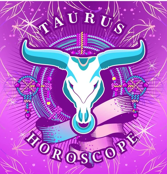 Signo zodiacal de Tauro — Vector de stock