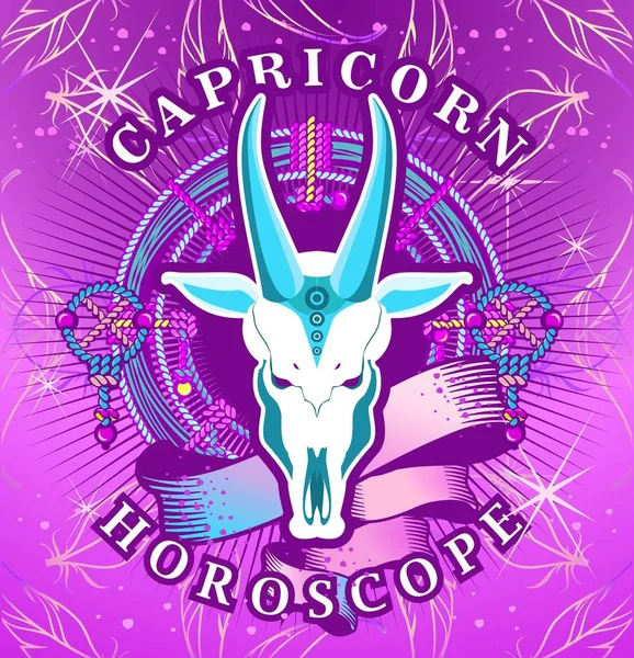 Capricorn zodiac sign — Stock Vector