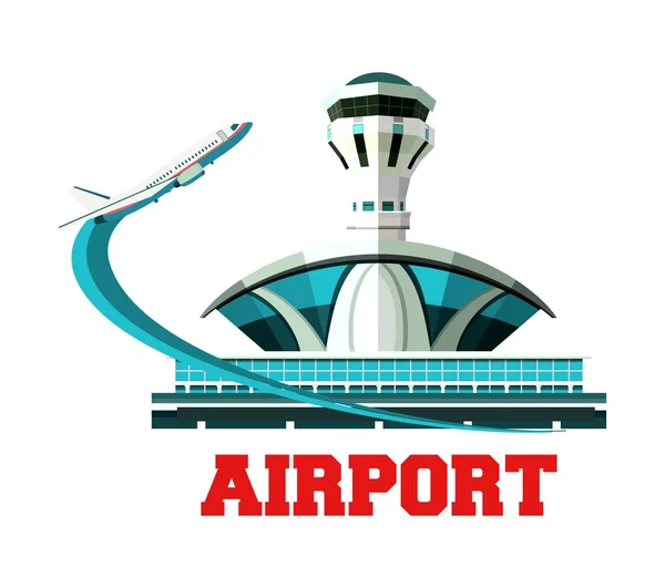 Vektor Emblem Flughafen — Stockvektor