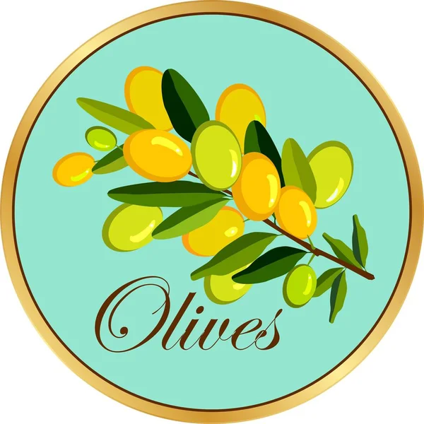 Insignia de rama de olivo — Vector de stock