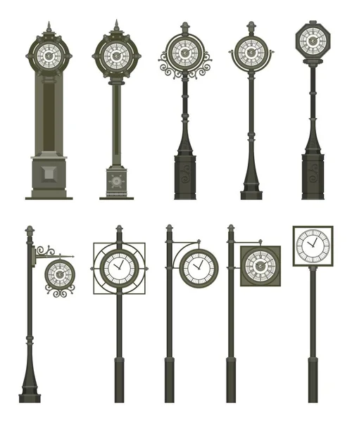 거리 표시 및 시계 — 스톡 벡터