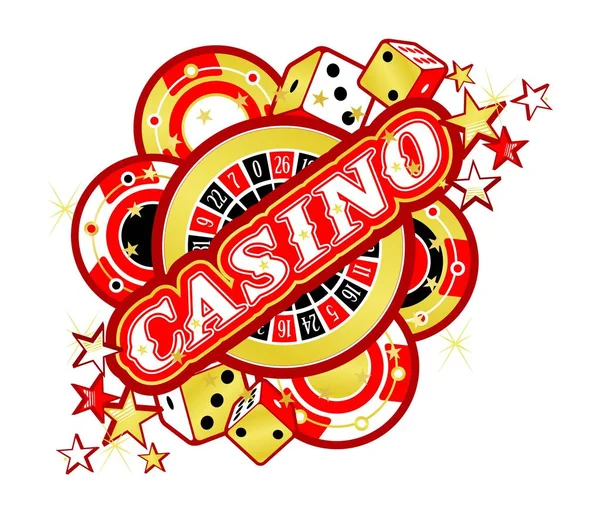 Godło gry hazardowe w kasynach — Wektor stockowy