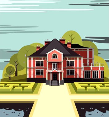 Antik manor vektör
