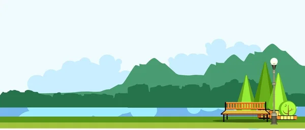 Parcul peisagistic panoramic — Vector de stoc