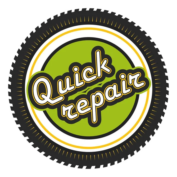 Emblema de reparação rápida — Vetor de Stock