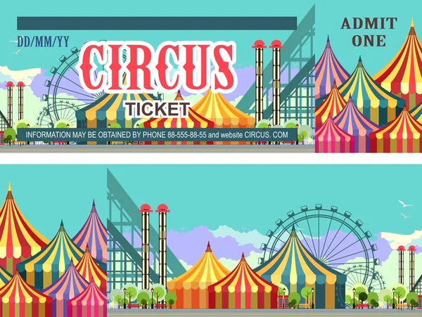 Parque de atracciones de entradas — Vector de stock