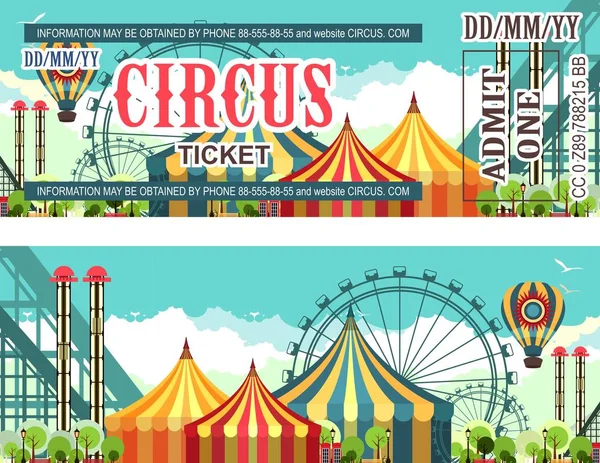 Parc d'attractions Ticket — Image vectorielle