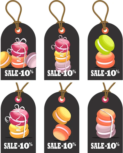 Étiquette de macarons — Image vectorielle