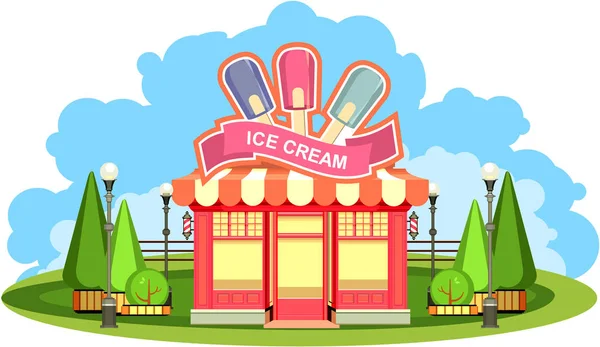 Ice cream shop — Stock Vector