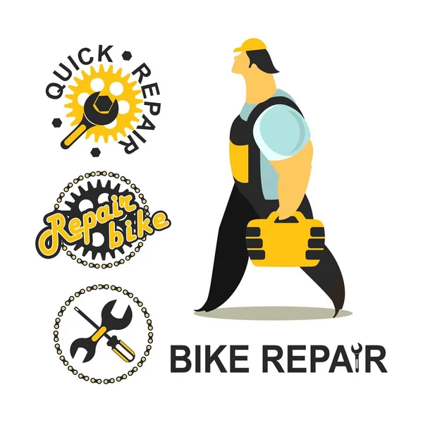 Vector de reparación de bicicletas — Archivo Imágenes Vectoriales