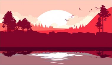 Doğa gün batımında