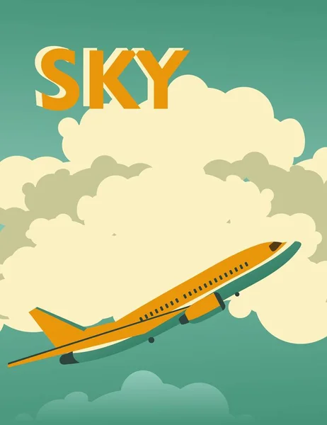 Affiche vintage Sky — Image vectorielle