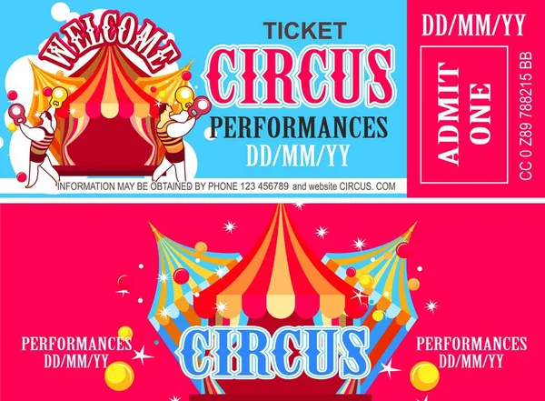 Retro circus ticket — Stockvector