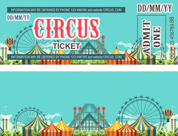 Parque de atracciones de entradas — Vector de stock