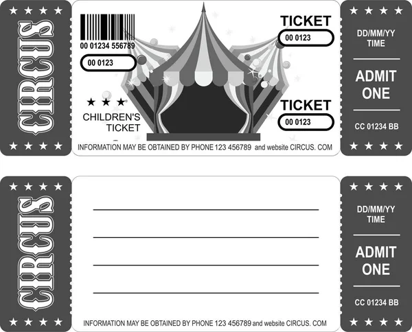 Retro circus ticket — Stockvector