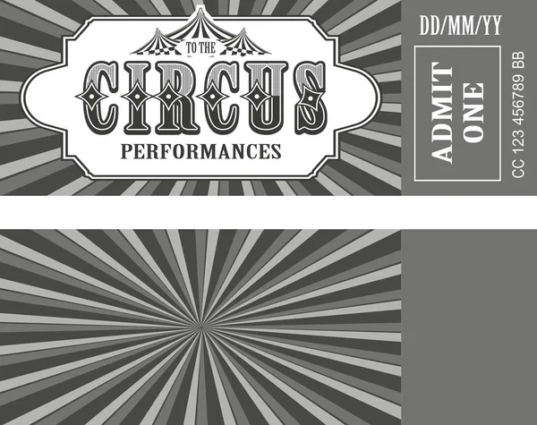 Retro circus ticket — Stockvector