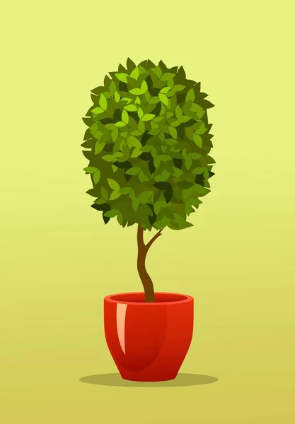 Arbre dans un pot — Image vectorielle