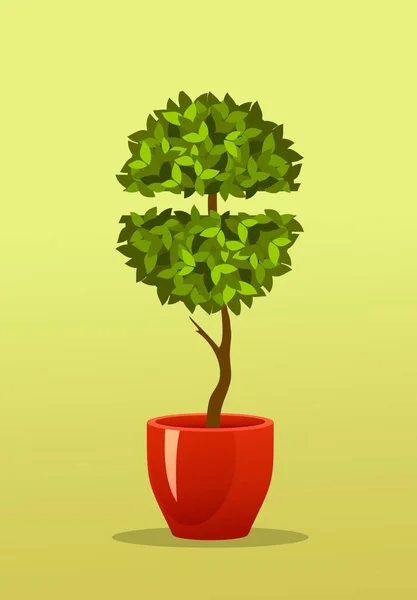 Árbol en una olla — Vector de stock