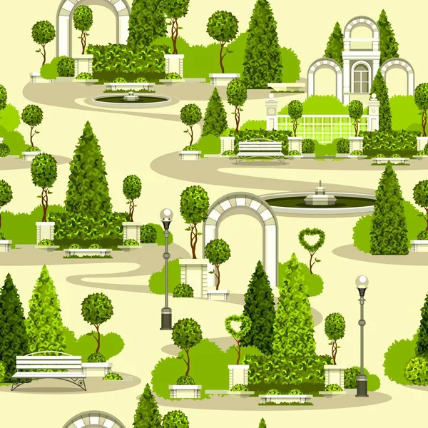 Modèle de parc sans couture — Image vectorielle