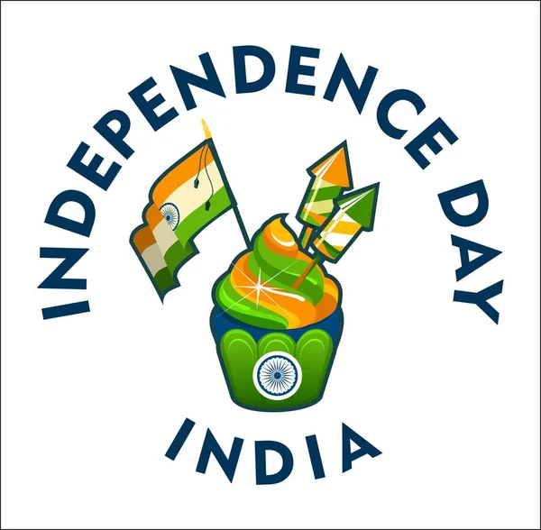 Giorno dell'indipendenza dell'India — Vettoriale Stock
