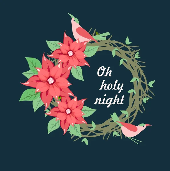 Nid de couronne de Noël — Image vectorielle
