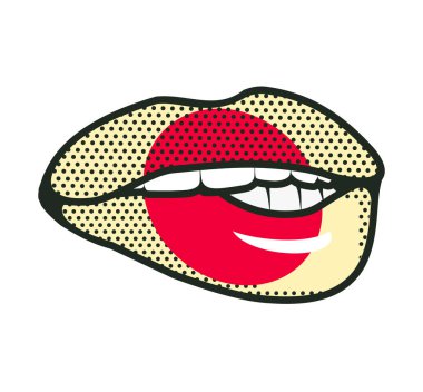 Dudaklar Japon bayrağı