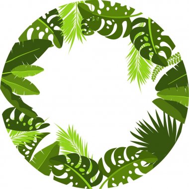 Çelenk tropikal yaprak