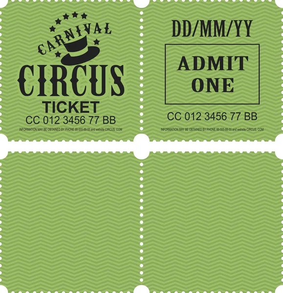 Circus Ticket Vector — Stockvector