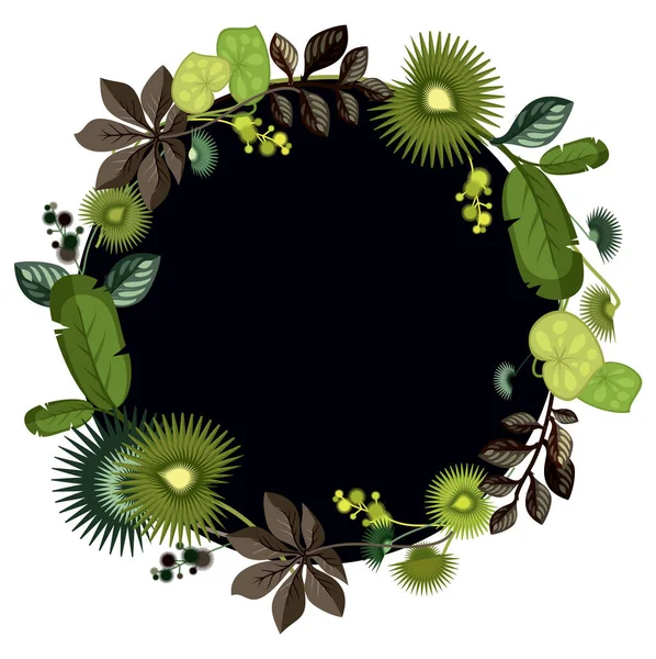 Ботанічна ілюстрація екзотичних листків — стоковий вектор