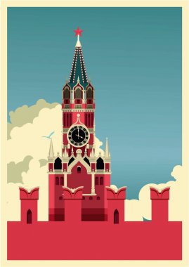 Russia Moscow poster clipart