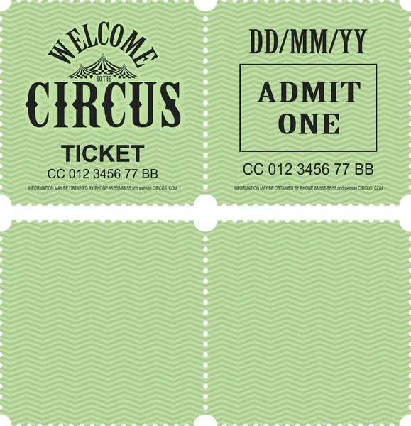 Vector de entradas de circo — Archivo Imágenes Vectoriales