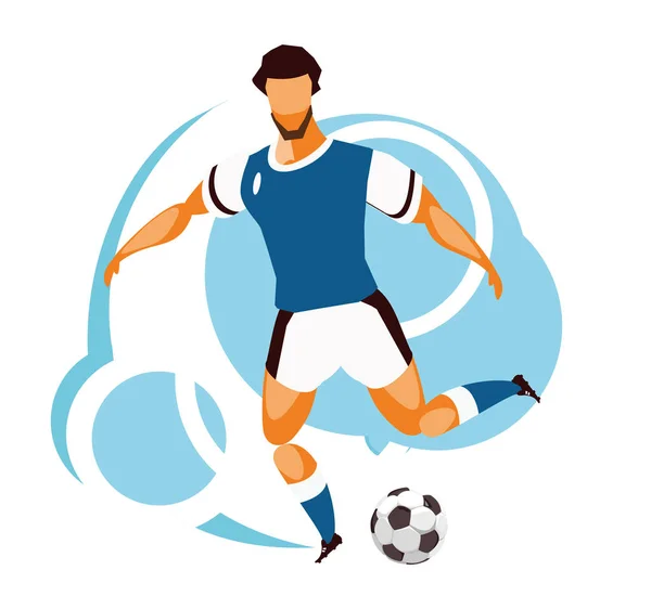 サッカー選手のベクトル — ストックベクタ