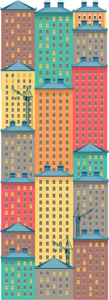 Городские цветные дома — стоковый вектор