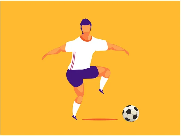 Deportes de fútbol jugador — Vector de stock