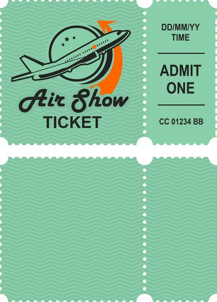 Flugshow-Ticket — Stockvektor