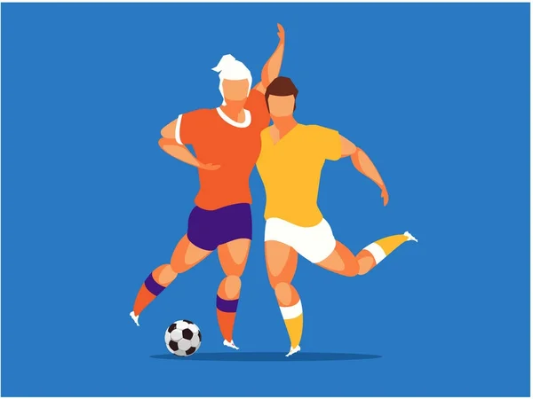 Deportes de fútbol jugador — Vector de stock