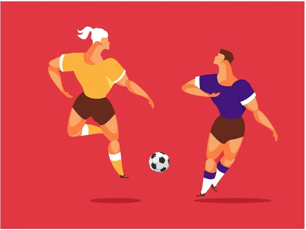 Fotboll spelare sport — Stock vektor