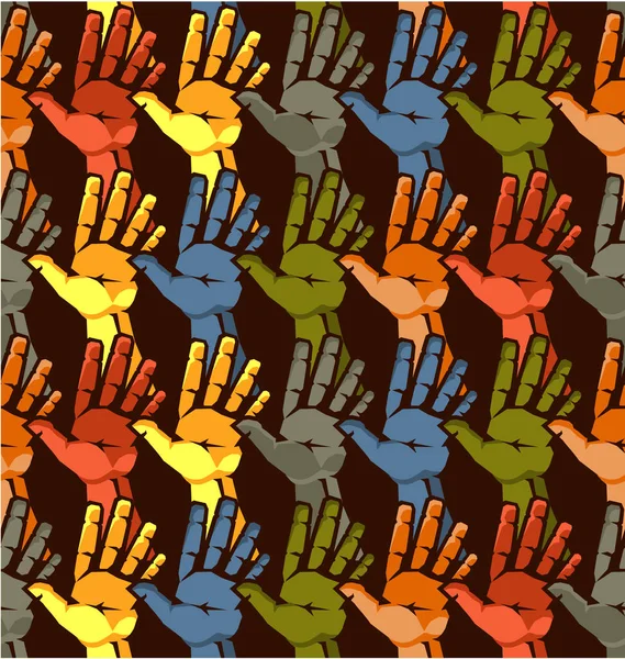 无缝的手模式 — 图库矢量图片