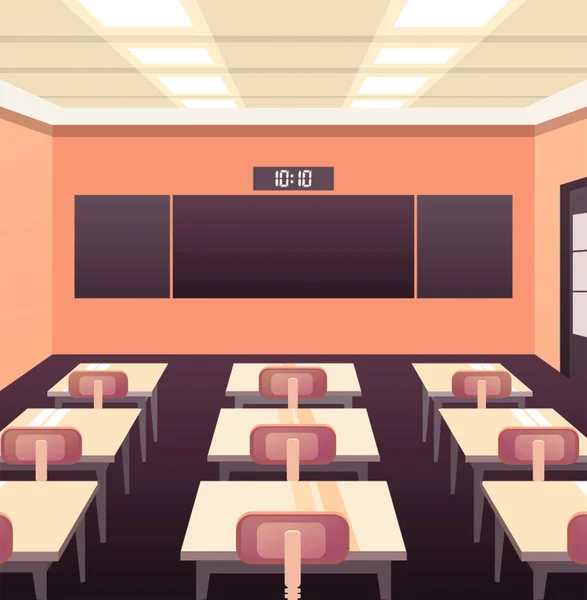 École salle de classe intérieur — Image vectorielle