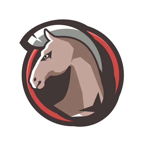 Emblema Cabeza de caballo — Archivo Imágenes Vectoriales