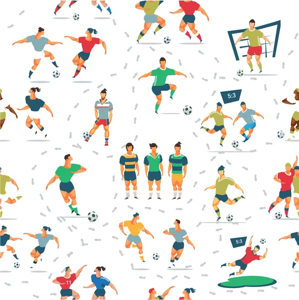Nahtloses Muster im Fußball — Stockvektor